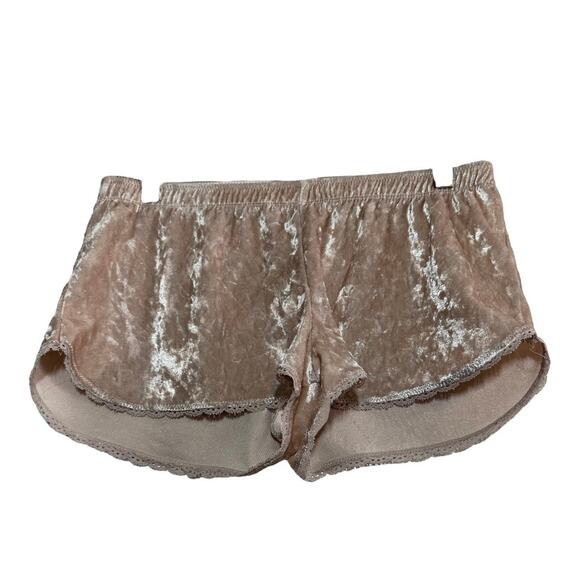 Danskin Velvet Intimated Lounge Sleep Shorts Lace Hem Elastic Waist Baby Pink XS - Picture 1 of 4